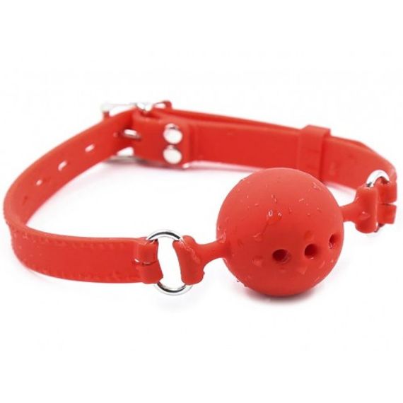 Кляп силіконовий DS Fetish Silicone gag M red Sex Aura | Зображення 2