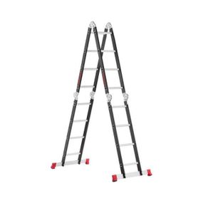 Драбина мультифункціональна трансформер 4х4ступені, сталевий профіль, 4450 мм, 150 кг INTERTOOL LT-00241