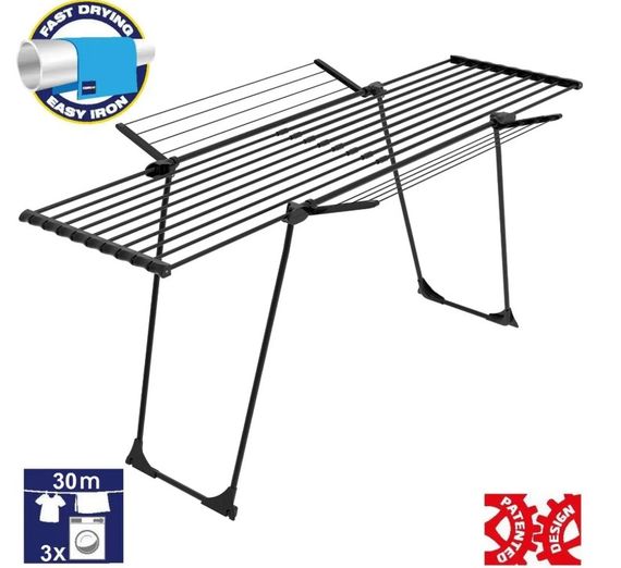 Сушарка для білизни підлогова Casa Si Casa Flex Ultra Black (CS92180B04H) | Зображення 1