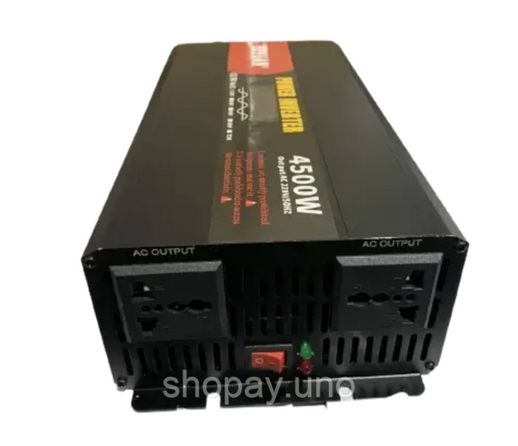Преобразователь напряжения AGM 12V → 220V 4500W чистая синусоида с LCD-дисплеем | Зображення 1