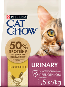 Сухий корм Purina Cat Chow Urinary для дорослих котів із профілактикою сечокам'яної хвороби, курка 1.5кг