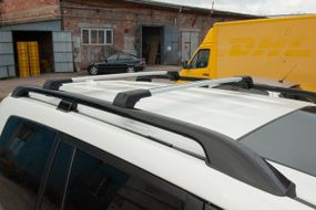 Перемычки на рейлинги без ключа Flybar V1 (2 шт) до 110 см, Серый для Peugeot Partner Tepee 2008-2018 гг