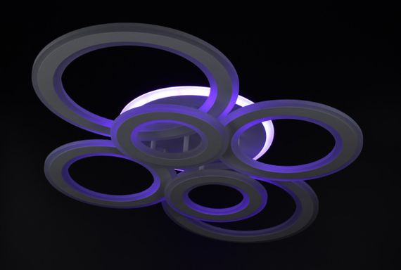 Люстра світлодіодна стельова LED світильник для квартири на стелю лед 26331 Білий 12х53х77 см. | Зображення 7