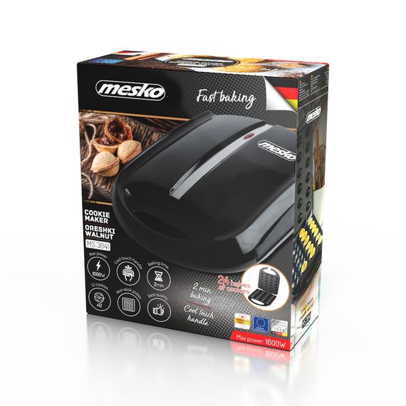 Горішниця електрична Mesko MS 3041 XL чорна для приготування горішків з начинкою | Зображення 9