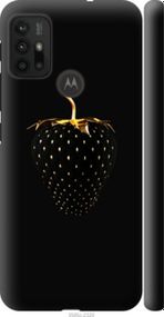 Чохол на Motorola Moto G30 Чорна полуниця "3585m-2320-24368"