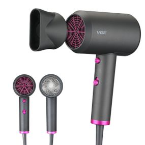 Профессиональный фен для сушки и укладки волос 1800-2000 ВТ, VGR V400 / Мощный фен с холодным и горячим