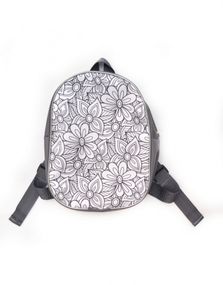 Рюкзак розмальовка 4Profi  "Квіти" сіро-білий 23792