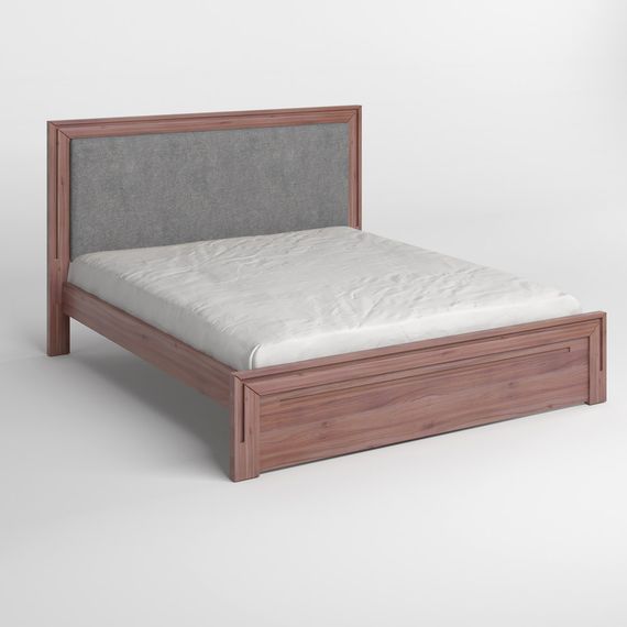 Полуторне дерев'яне ліжко Mebigrand Торонто Т4 Горіх лісовий/Аляска 93 (сірий) 120х200 см (MBG-9357) | Зображення 1