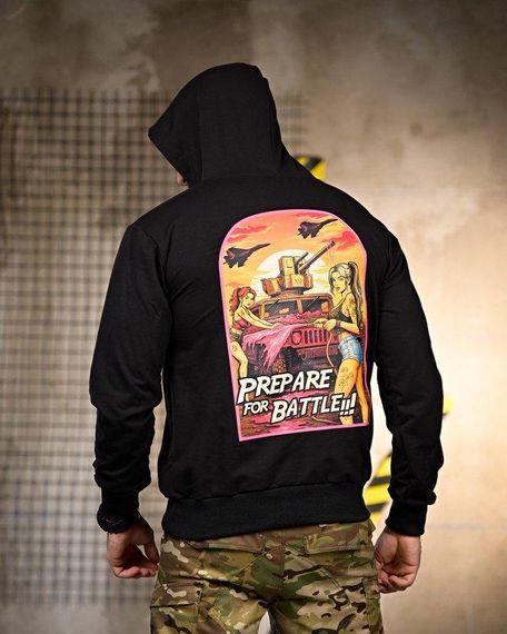 Милитари Худи Prepare for Battle black РП7392