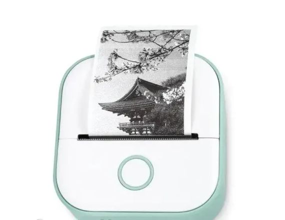 Термопринтер Phomemo T02 WHITE GREEN для печати этикеток наклеек | Зображення 5