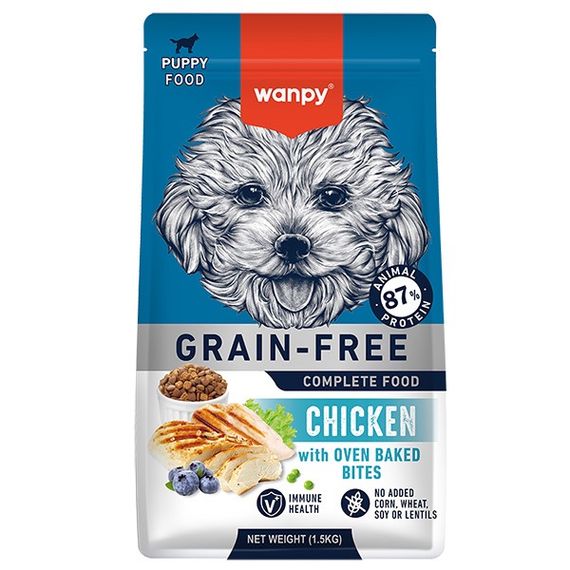 Сухий корм з куркою для цуценят Wanpy Puppy GF Chicken, 1.5 кг