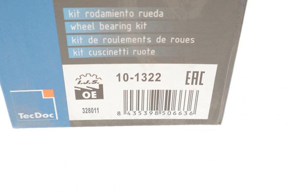 Підшипник маточини передньої Fiat Doblo Opel Combo 10- +ABS  37x74x37 к-кт  10-1322 | Зображення 1