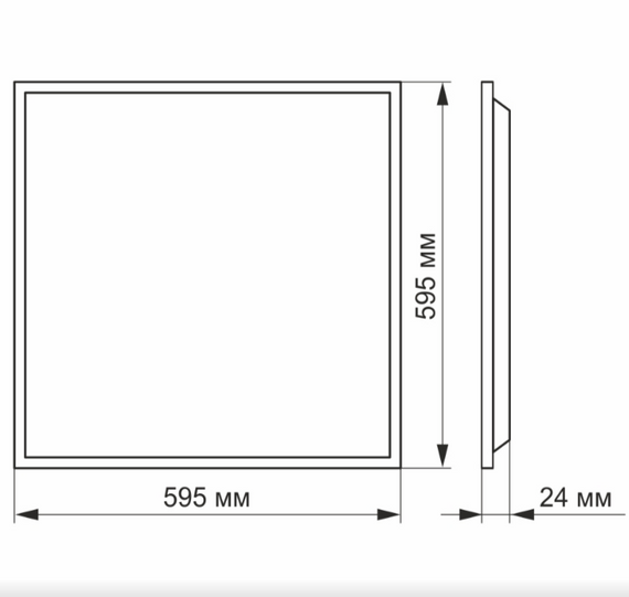 LED Панель 60W 4100К матова VL-Pb604W Videx | Зображення 1