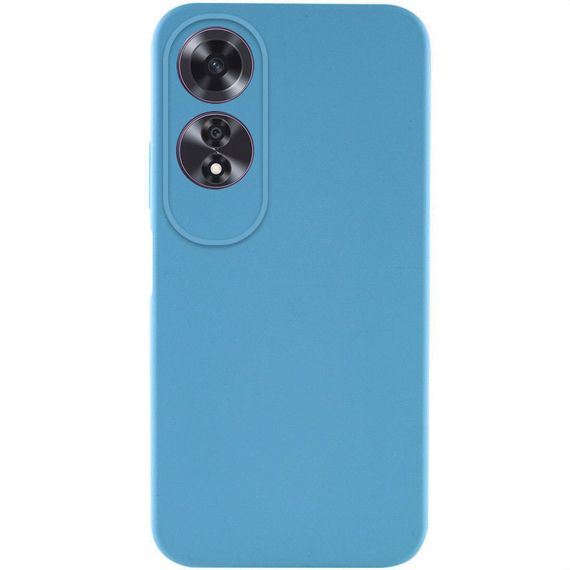 Чохол TPU GETMAN Liquid Silk Full Camera для Oppo A60 4G Блакитний / Blue