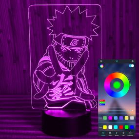 Акриловый светильник-ночник управление с телефона Наруто 4 tty-n000607