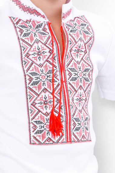 Вишиванка для хлопчика з коротким рукавом Носи своє 134 Білий (p-11938-132026) | Зображення 1