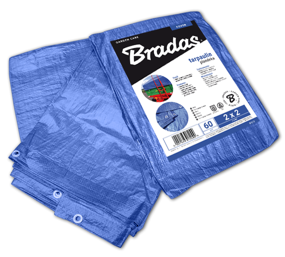 Тент водонепроникний Bradas BLUE 60 гр/м² 3 x 3 м PL3/3