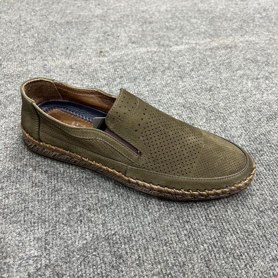 Летние турецкие мокасины цвета хаки 40 41 42 43 44 45 размер | Зображення 1