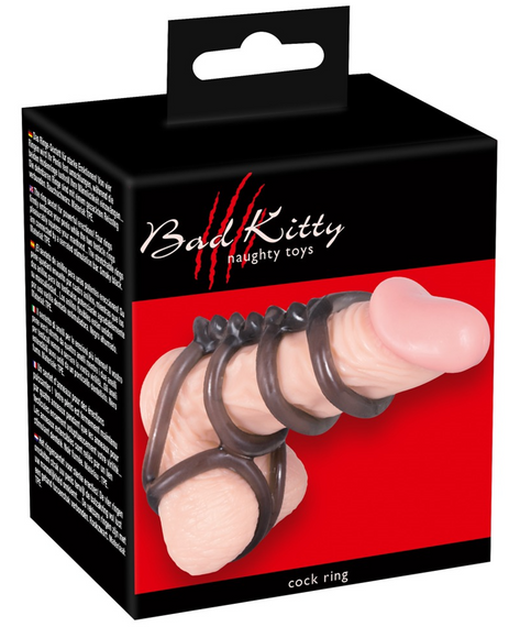 Насадка Bad Kitty из шести колец sexstyle | Зображення 1