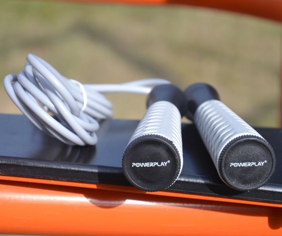Скакалка PowerPlay 4206 Jump Rope PRO+ Сіро-чорна (2,75m.) | Зображення 9