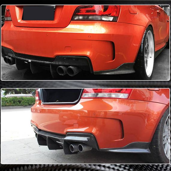 Накладки на задній бампер Flap (для E82 1M, Карбон) для BMW 1 серія E81/82/87/88 2004-2011 рр | Зображення 2