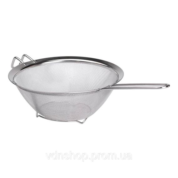 Друшляк-сито з ручкою 23 см дрібноячеиста сітка з нержавіючої сталі HP-19-1-23CM | Зображення 1
