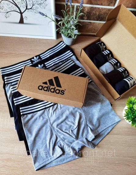 Чоловічі боксери Adidas, чоловічі труси Адідас, Бавовняні труси Адідас Преміум якості, чоловічі боксери | Зображення 3