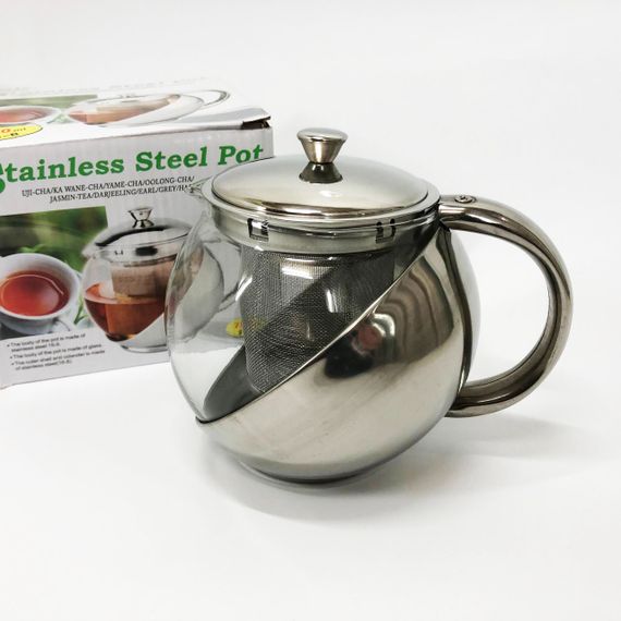 Скляний заварник із сітчастим фільтром UNIQUE UN-1162 0.75 л Зручний чайник для заварювання зі скла з ситом | Зображення 3