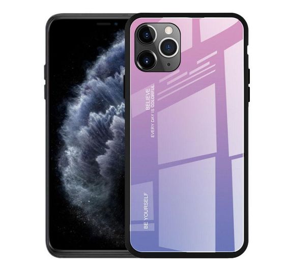 Чехол бампер Primolux Gradient Glass для Apple iPhone 11 Pro - Pink
