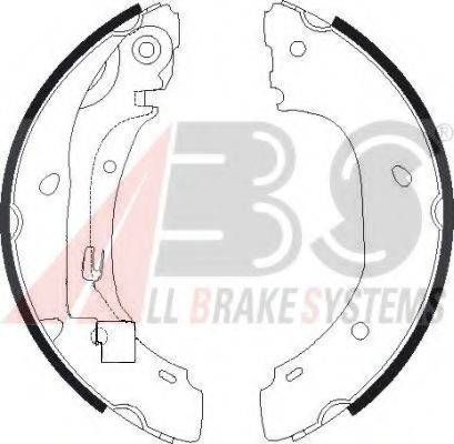 Колодка гальм. барабан. CITROEN FIAT PEUGEOT Jumper Ducato Boxer задн. (вир-во ABS) A.B.S. 9150 на PEUGEOT BOXER автобус (230P)