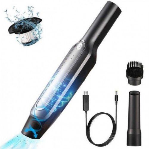 Автопилосос для салону машини на акумуляторі Car vacuum cleaner, Компактний пилосос в авто з насадками KJ-75 | Зображення 1