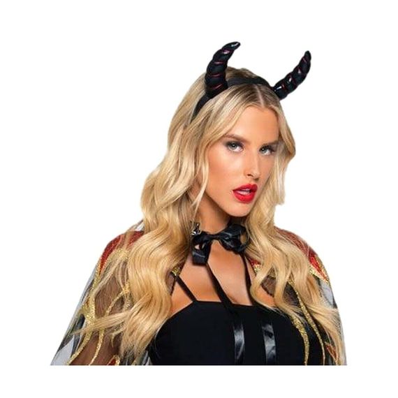 Блискуча накидка Leg Avenue Devil cape and horns O/S | Зображення 2