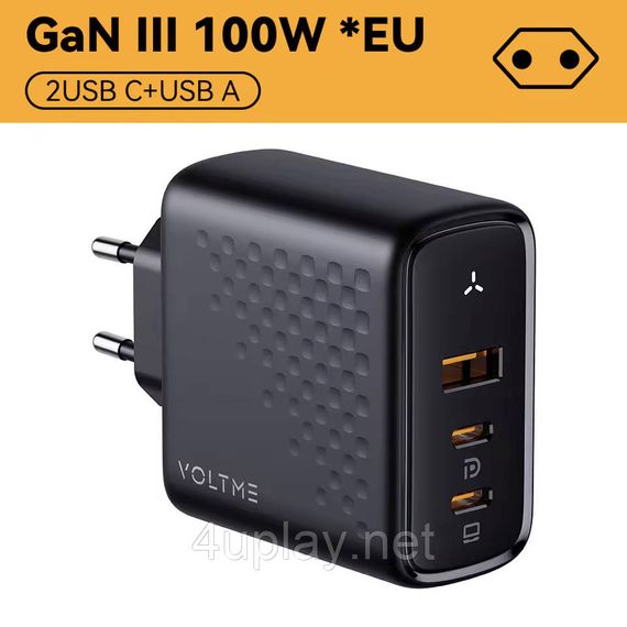 Зарядний пристрій VOLTME Revo 100W GaN III для швидкого заряджання | Зображення 1