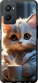 Чохол на Oppo A96 Білий кіт "5646b-2598-2448"
