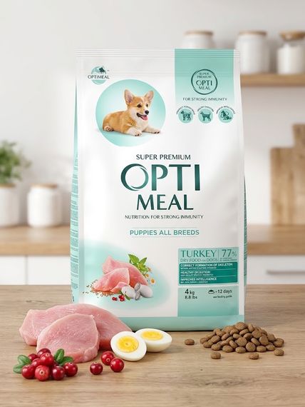 Сухой корм для щенков Optimeal Puppy All Breeds Turkey (с индейкой) | Зображення 5