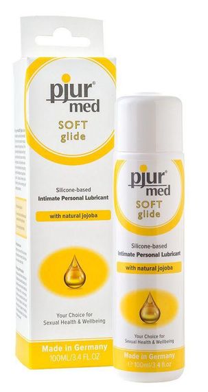 Силіконова змазка pjur MED Soft glide 100 мл з олією жожоба для дуже сухої та чутливої шкіри Sex Aura