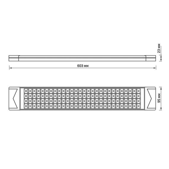 LED світильник лінійний VIDEX 50W 0,6М 5000K | Зображення 1