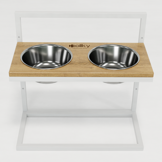 Миски на регулируемой подставке для больших собак Hollky Flex L (2 × 1.8 л) FL-502850-WHNT | Зображення 3