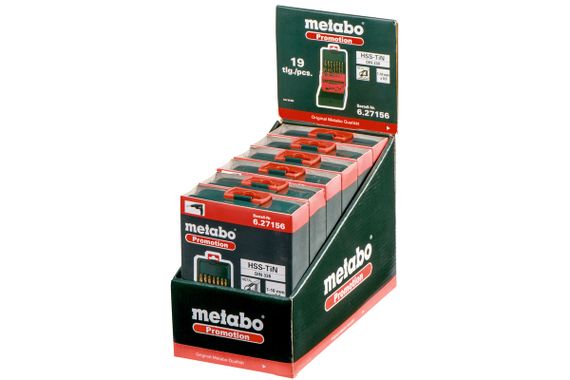 Набір свердл по металу HSS-TiN Metabo 19 шт. (627156000) | Зображення 1