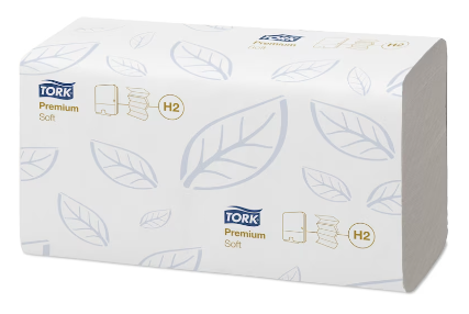Tork Premium рушники Interfold 110 листів, 2 шари, супер м'які H2, арт 100288 (мін.замовлення в категорії TORK від 1000грн) | Зображення 1