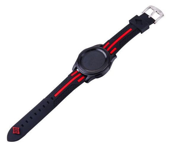 Силіконовий ремінець Primo Dart для годинника Huawei Watch GT 2 / GT Active 46mm - Black&Red | Зображення 2