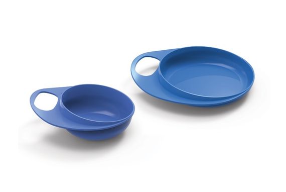 Тарелка для кормления Nuvita Easy Eating 2шт. Синяя, глубокая и мелкая NV8461Blue (NV8461Blue) | Зображення 1