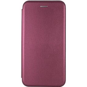 Кожаный чехол-книжка Classy для Apple iPhone 13 (6.1") Бордовый