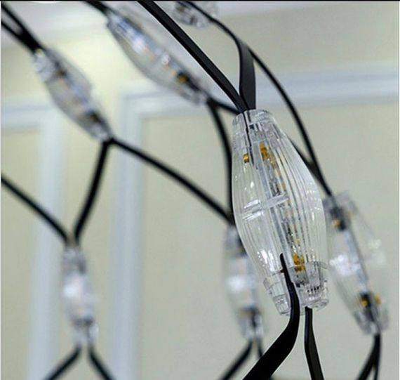 Люстра світлодіодна підвісна LED світильник для квартири на стелю лед 26276 Чорний 42-200х40х40 см. | Зображення 5