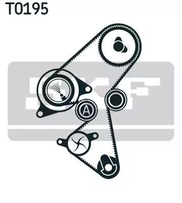Помпа + комплект ремня ГРМ TOYOTA AYGO, MAZDA 2, SKF (VKMC03140) | Зображення 1