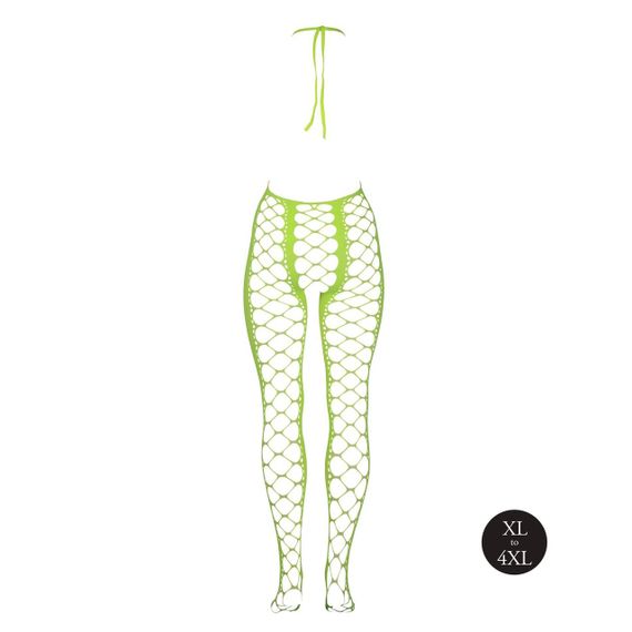 Бодистокинг - Ouch! Bodystocking With Halterneck Green, XL/4XL sexstyle | Зображення 4