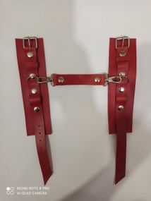 Преміумнаручники з натуральної шкіри Soft Skin BDSM Desire червоний Sex Aura