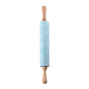 Качалка для тіста 43,5см силікон/дерево блакитний AR2316T Tasty baking Ardesto