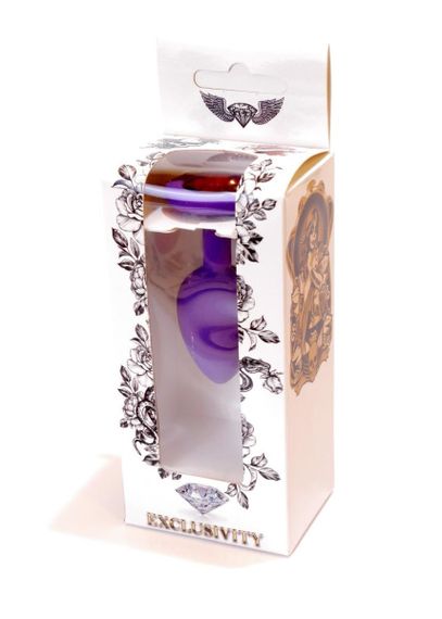 Анальна пробка - Jewellery Silicone Purple Plug S Red sexstyle | Зображення 7