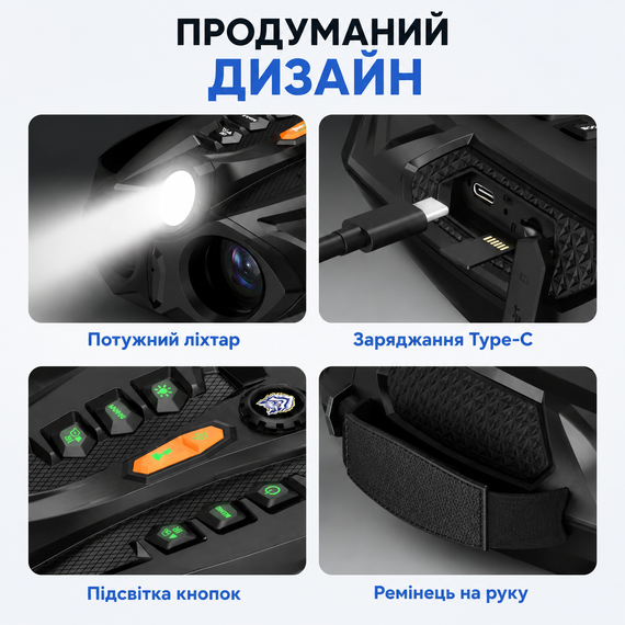 Цифровой бинокуляр ночного видения INSKAM с 4" IPS экраном, ИК-подсветкой и 10х зумом. Цифровой прибор ночного видения | Зображення 2